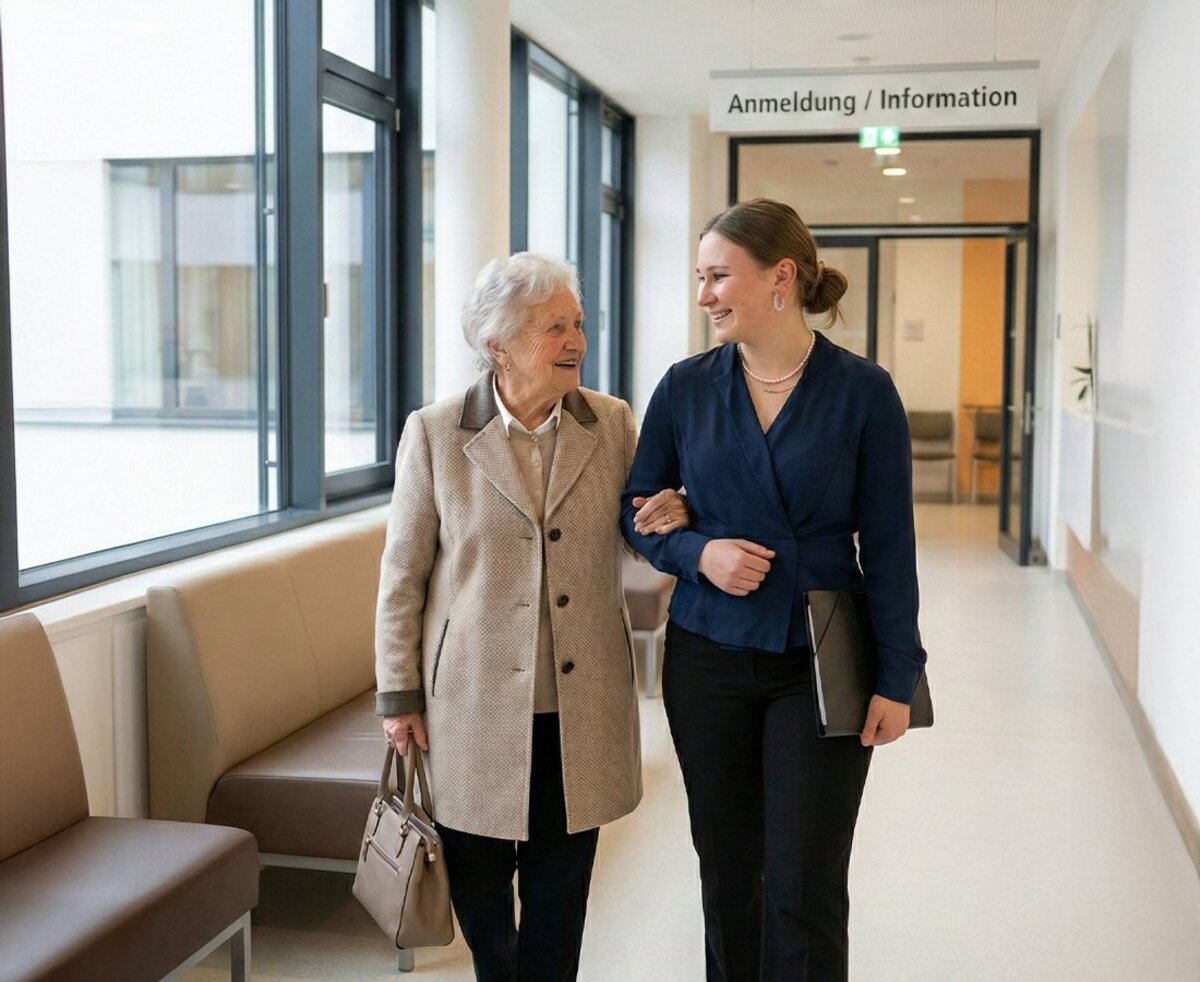 Begleitung zu Terminen in Magdeburg: Alltagshelferin begleitet Seniorin zum Arzttermin